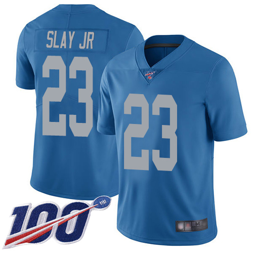 Detroit Lions Limited Blue Youth Darius Slay Alternate Jersey NFL Football #23 100th Season Vapor Untouchable->youth nfl jersey->Youth Jersey